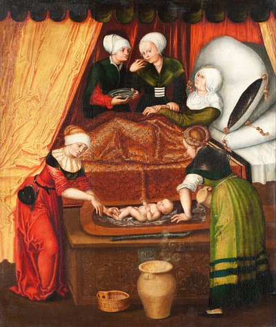 Die Geburt Johannes des Täufers von Lucas Cranach the Elder